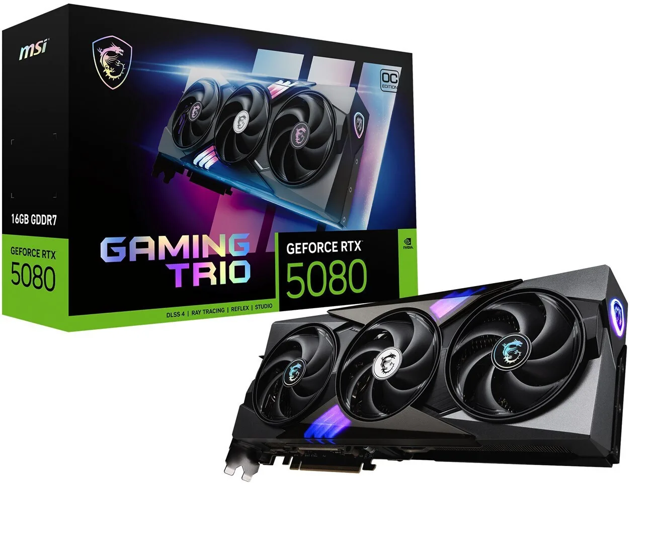 MSI GeForce RTX 5080 16GB GDDR7 Gaming Trio OC Κάρτα Γραφικών - Image 1