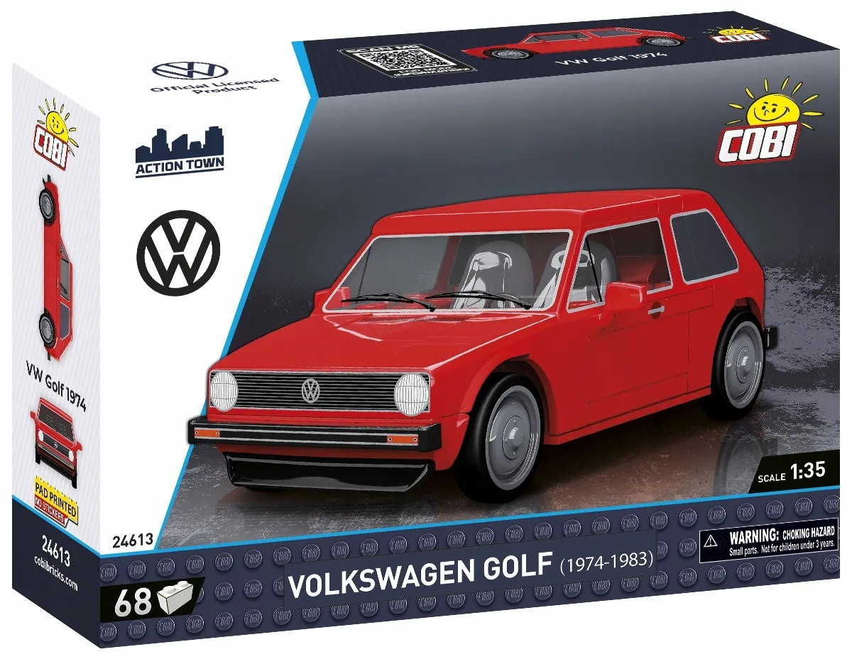 20250331175701_9bdf5346 Cobi 24613 Volkswagen Golf Car 1974-1983 Red 1:35 68 Pieces - Image 1