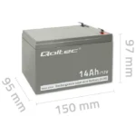 Qoltec Μπαταρία UPS με Χωρητικότητα 14Ah και Τάση 12V 53045 1τμχ