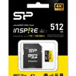 Silicon Power microSDXC 512GB Class 10 U3 V30 A1 UHS-I με αντάπτορα