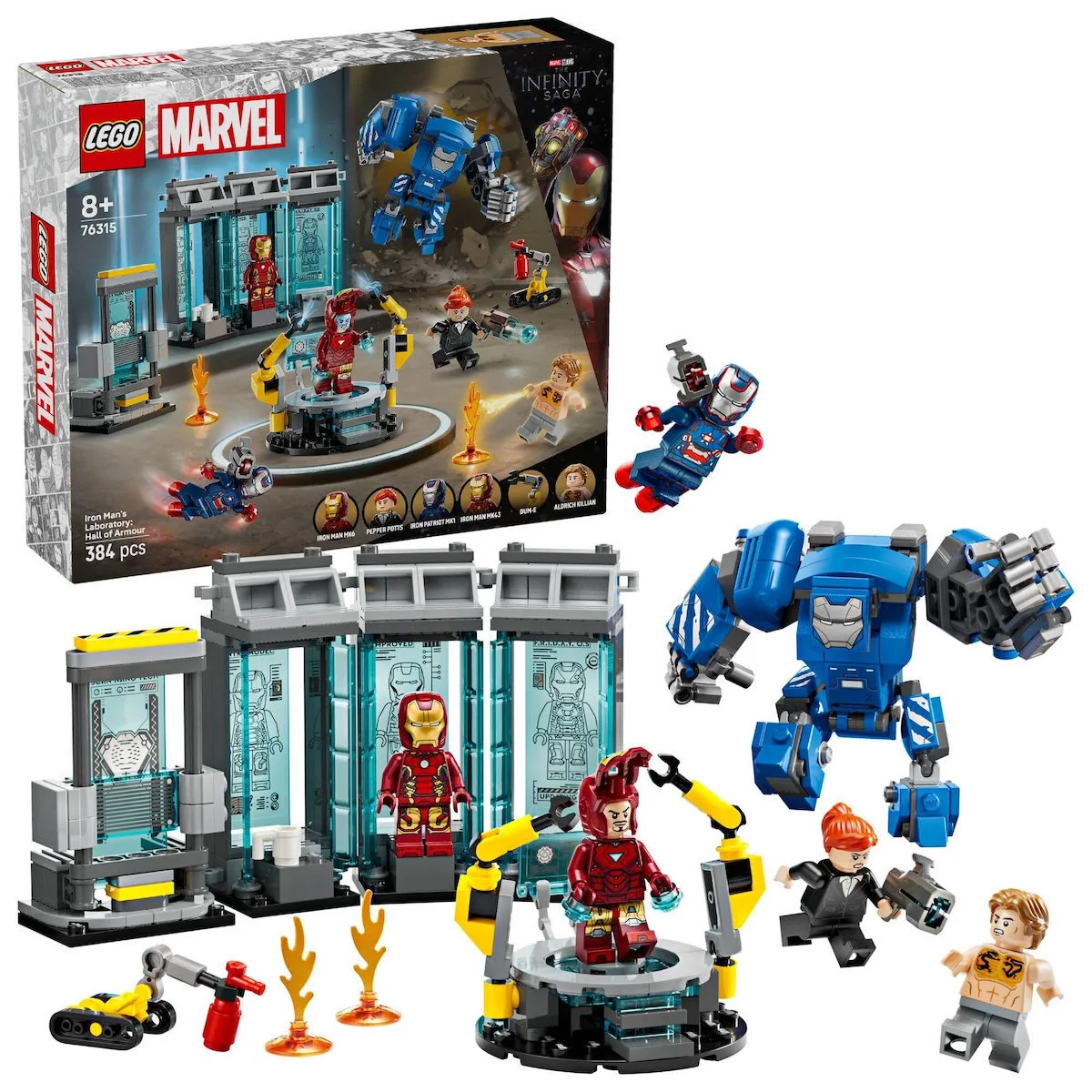 20250403144407_lego_touvlakia_iron_man_s_laboratory_hall_of_armor_gia_8_eton_384tmch_76315 LEGO Marvel Iron Man's Laboratory - Hall of Armor για 8+ Ετών 384τμχ 76315 - Image 1
