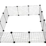 C&C C&C Modular Dog Kennel 145x75x37εκ. Πάρκο Σκύλου από Μέταλλο σε Μαύρο Χρώμα 145 x 75 x 37εκ.