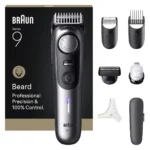 Braun Series 9 Επαναφορτιζόμενη Κουρευτική Μηχανή Ασημί BT9520