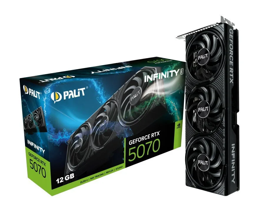 Palit GeForce RTX 5070 12GB GDDR7 Infinity 3 Κάρτα Γραφικών NE75070019K9-GB2050S - Image 1