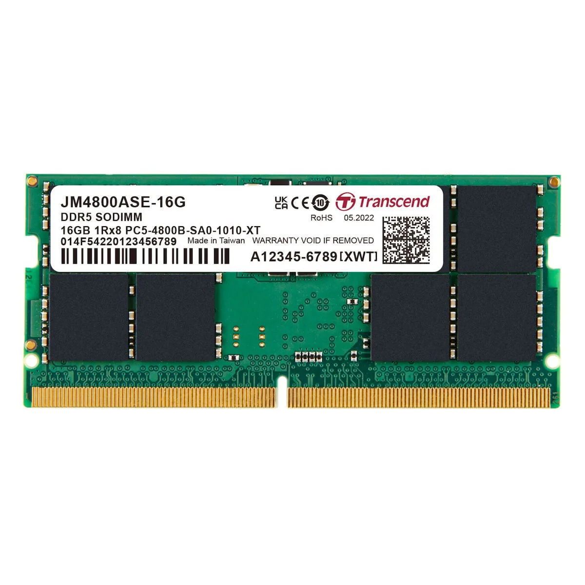 Transcend DDR5 με Module 1x16GB και Ταχύτητα 4800 για Laptop JM4800ASE-16G - Image 1