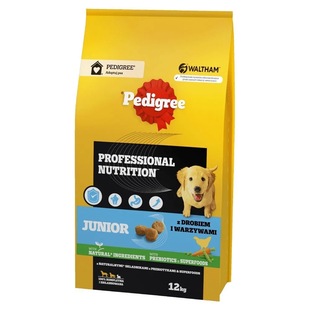 Pedigree Junior Professional Nutrition 12 Kg Πουλερικά Λαχανικά Πλήρης Ξηρά Τροφή Κουτ - Image 1