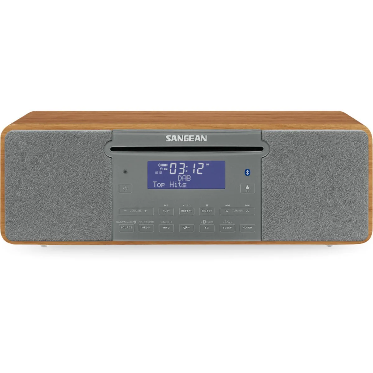 Sangean Ηχοσύστημα 2.0 DDR-47BT DDR-47BT 14W με CD / Digital Media Player και Bluetooth Καφέ - Image 1