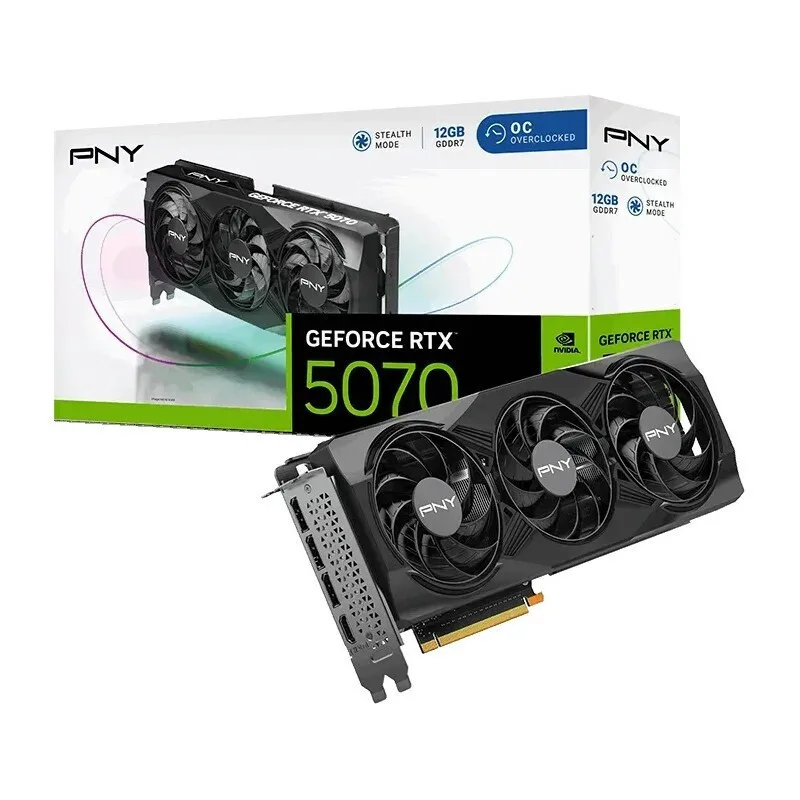 PNY GeForce RTX 5070 12GB GDDR7 VERTO OC Κάρτα Γραφικών VCG507012TFXPB1-O - Image 1