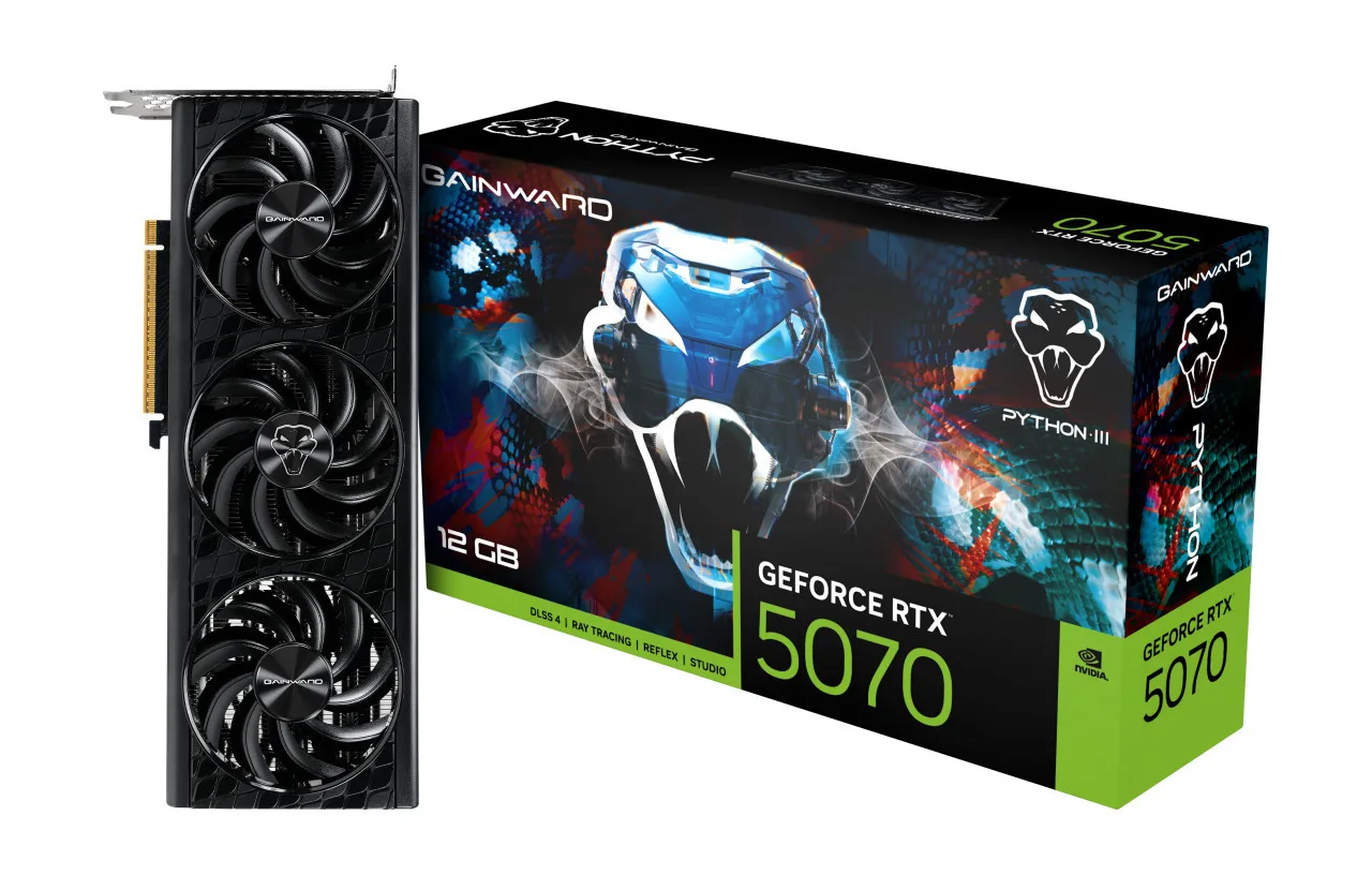 20250411133410_palit_geforce_rtx_5070_12gb_gddr7_python_iii_karta_grafikon_ne75070019k9_gb2050t Gainward GeForce RTX 5070 12GB GDDR7 Python III Κάρτα Γραφικών NE75070019K9-GB2050T - Image 1