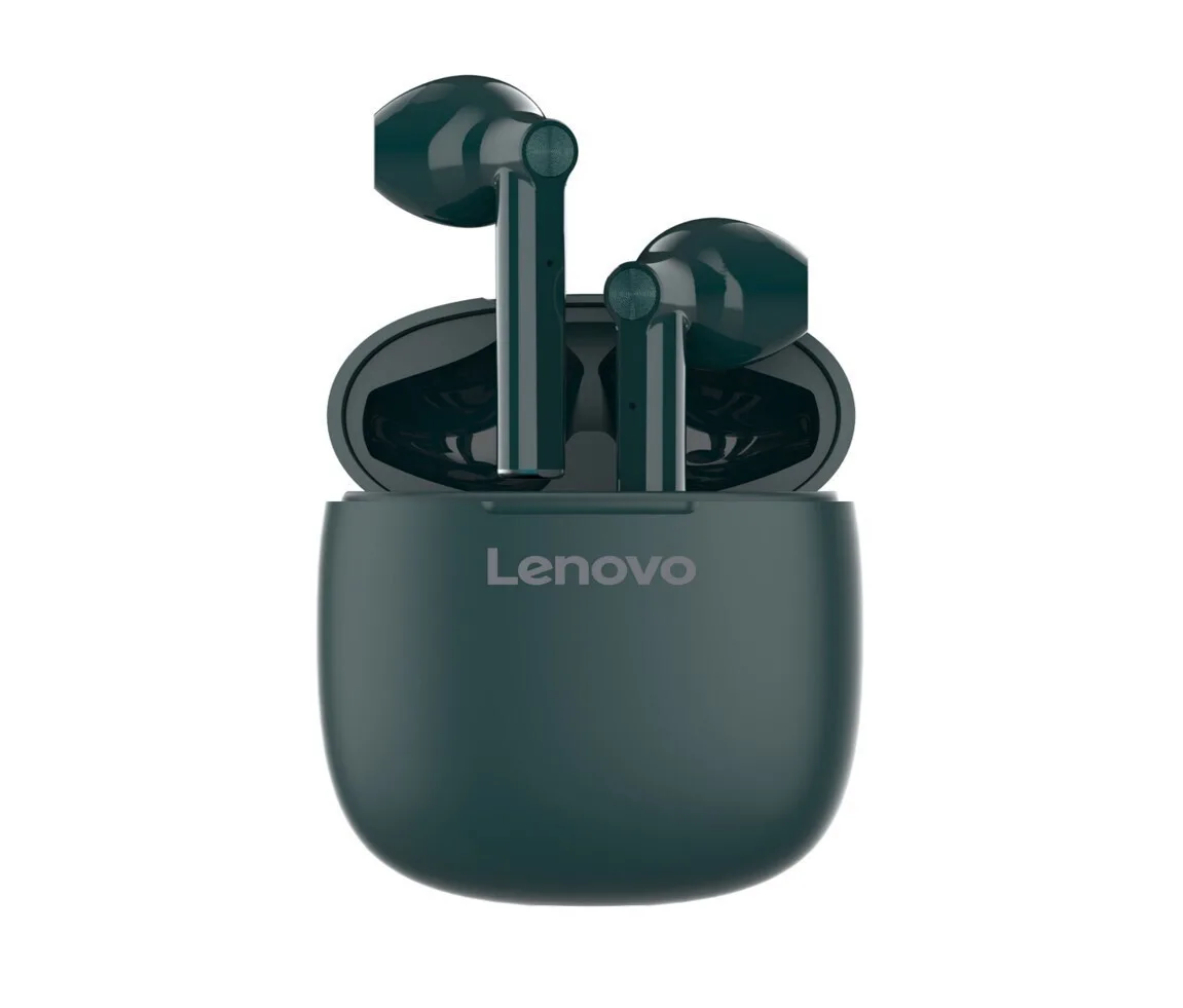 Lenovo HT30 Earbud Bluetooth Handsfree Ακουστικά με Θήκη Φόρτισης Dark Green - Image 1
