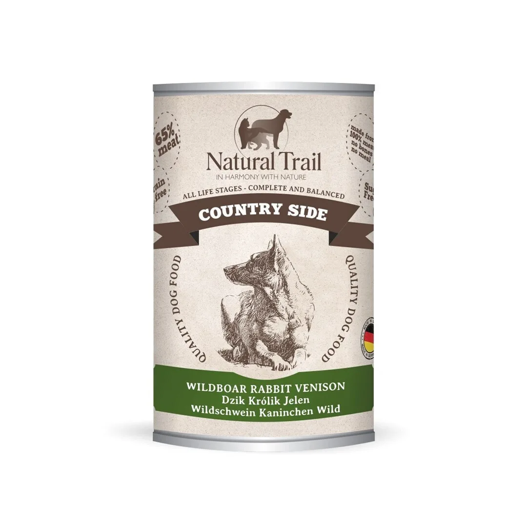 Natural Trail 0.4kg Ξηρά Τροφή Σκύλων με Αγριογούρουνο, Κουνέλι, Λαγό και Ελάφι - Image 1