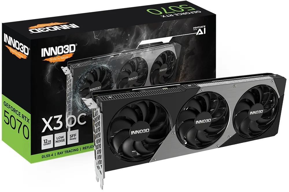 20250415120849_inno_3d_geforce_rtx_5070_12gb_gddr7_x3_oc_karta_grafikon_n50703_12d7x_195064l Inno 3D GeForce RTX 5070 12GB GDDR7 X3 OC Κάρτα Γραφικών N50703-12D7X-195064L - Image 1