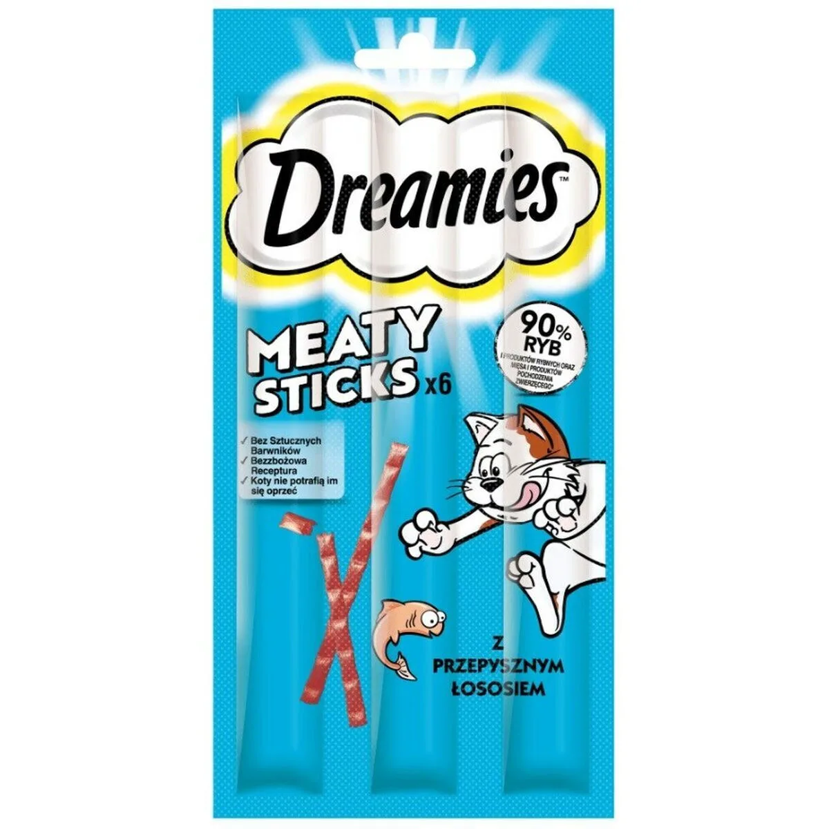 20250415152440_meaty_sticks_lichoudies_snak_me_solomo_gia_enilikes_gates_30gr Dreamies Meaty Sticks Λιχουδιές Σνακ με Σολομό για Ενήλικες Γάτες 30gr - Image 1