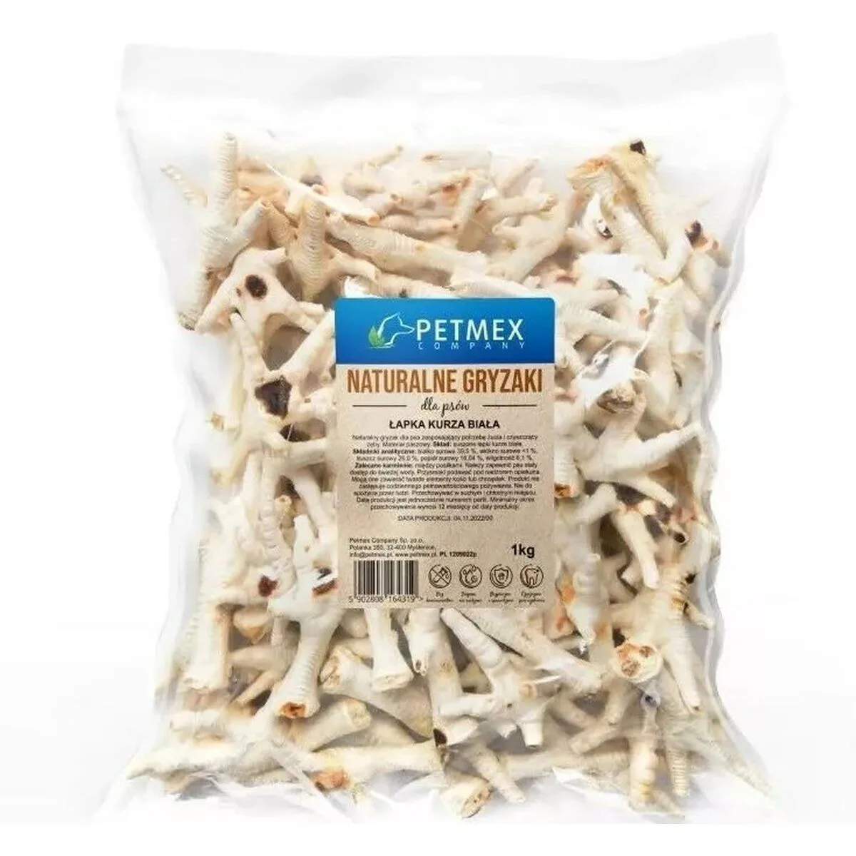 Petmex Chicken Paw Κόκκαλο για Σκύλους από Κοτόπουλο 1000gr 290952 - Image 1