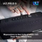 Sony ULT Field 5 Αδιάβροχο Ηχείο Bluetooth 27W με Διάρκεια Μπαταρίας έως 25 ώρες Μαύρο