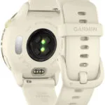Garmin Vivoactive 6 Aluminium 42mm Αδιάβροχο Smartwatch με Παλμογράφο (Lunar Gold with Bone Band)