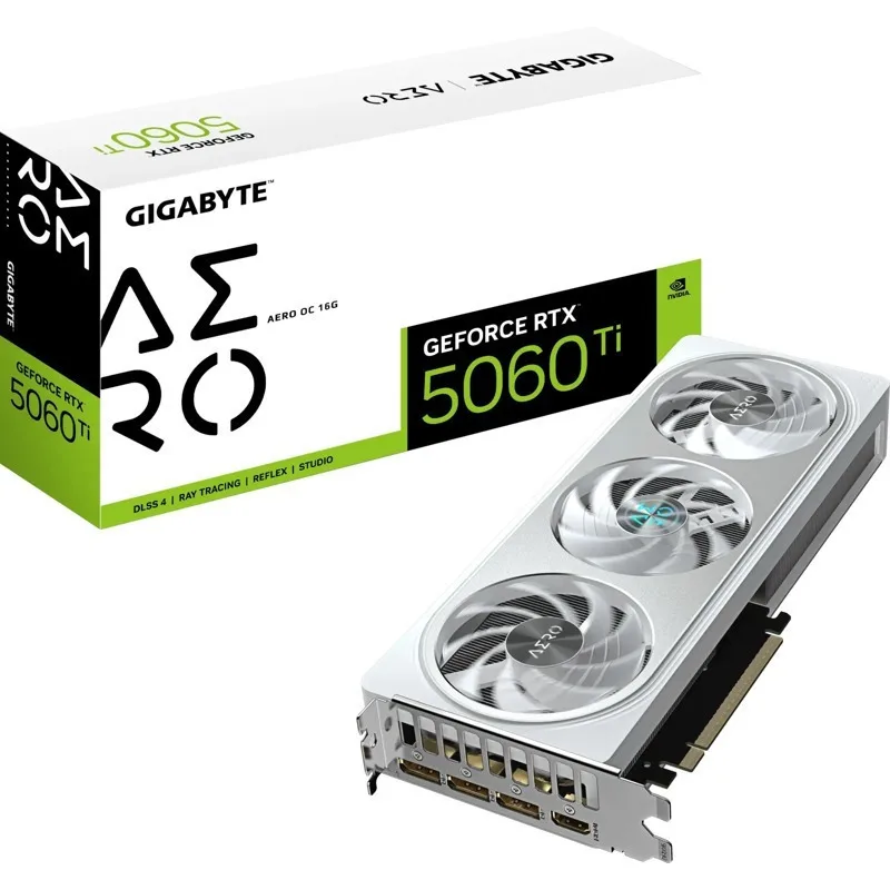Gigabyte GeForce RTX 5060 Ti 16GB GDDR7 Aero OC White Κάρτα Γραφικών GV-N506TAERO OC-16GD - Image 1