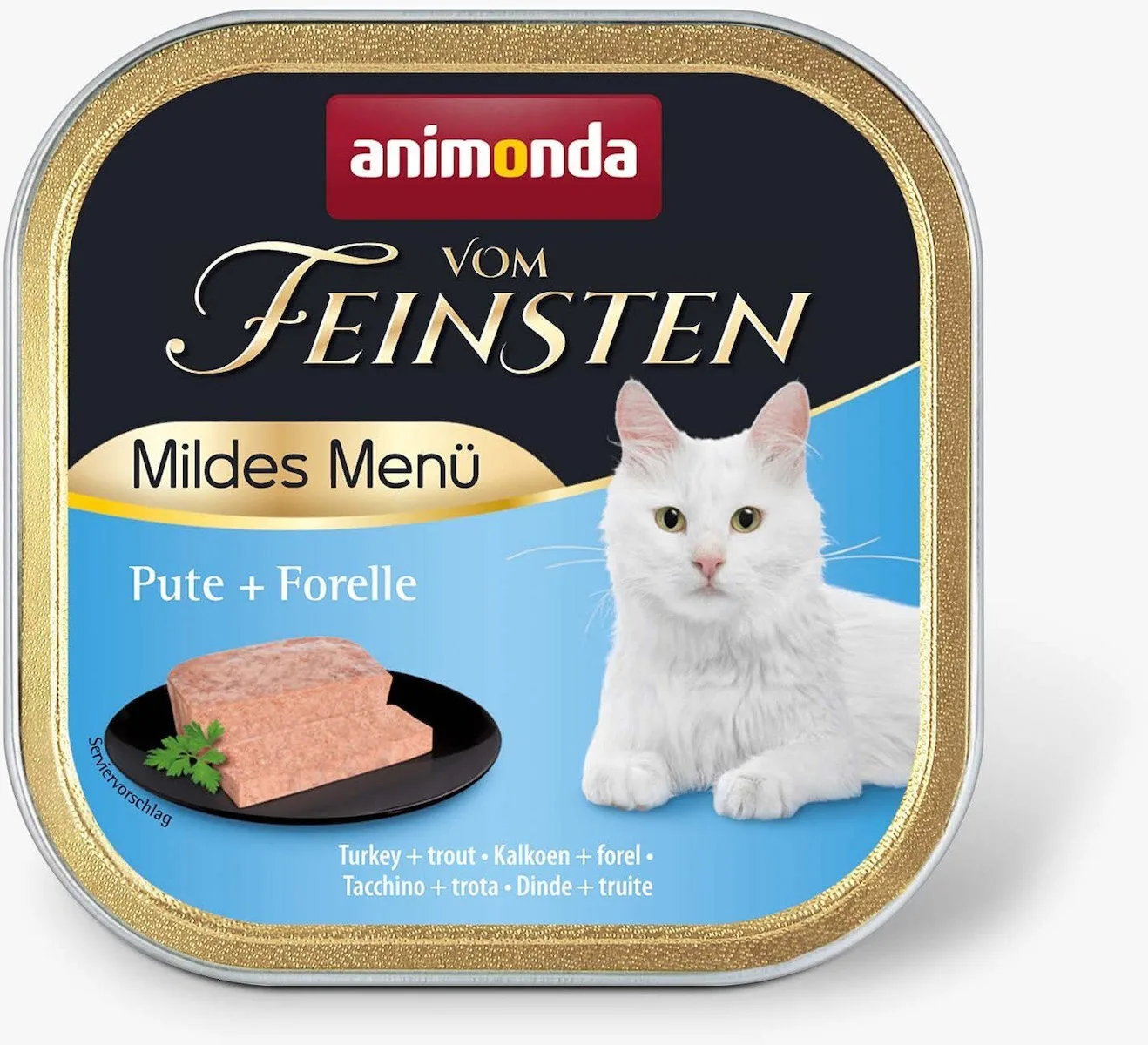 20250422154207_animonda_vom_feinsten_ygri_trofi_gia_enilikes_gates_se_tapsaki_me_galopoula_kai_pestrofa_choris_sitira_100gr Animonda Vom Feinsten Υγρή Τροφή για Ενήλικες Γάτες σε Ταψάκι με Γαλοπούλα και Πέστροφα χωρίς Σιτηρά 100gr - Image 1