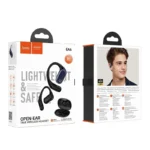 Hoco EA6 Open Ear Bluetooth Handsfree Ακουστικά με Θήκη Φόρτισης Μαύρα