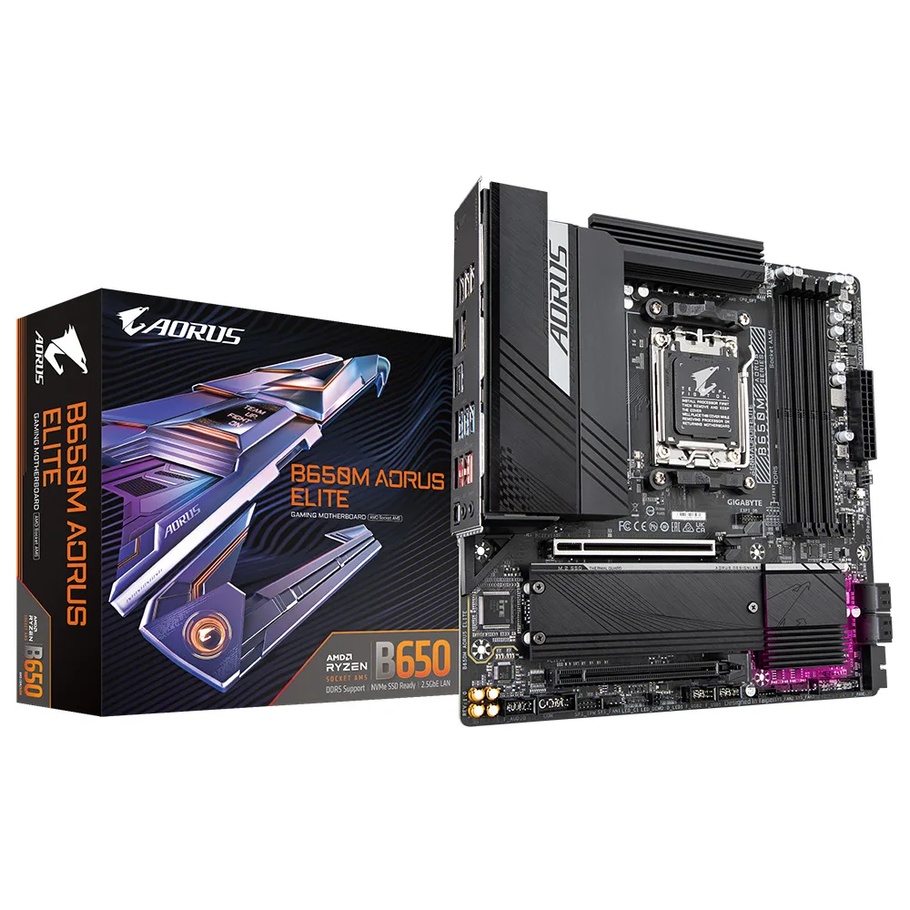 Gigabyte B650M Aorus Elite rev. 1.x Motherboard Micro ATX με AMD AM5 Socket - Image 1