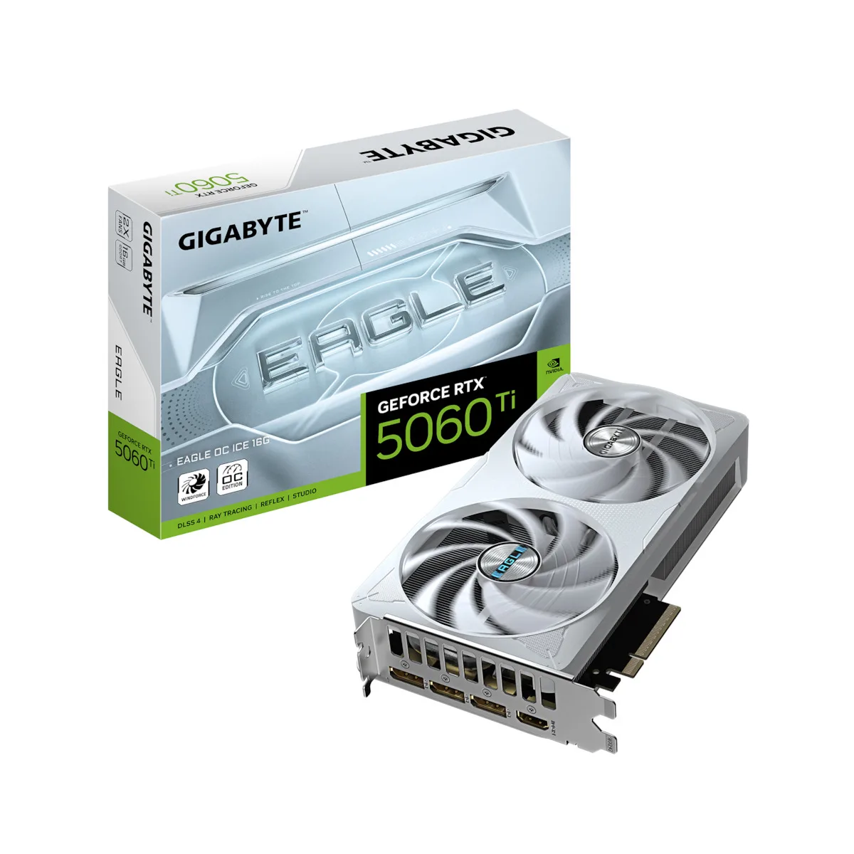 Gigabyte GeForce RTX 5060 Ti 16GB GDDR7 Eagle OC Ice Κάρτα Γραφικών GV-N506TEAGLEOC ICE-16GD - Image 1