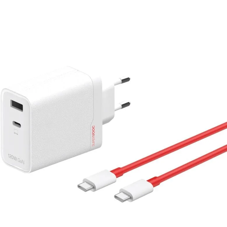 20250424161642_oneplus_fortistis_me_thyra_usb_a_kai_thyra_usb_c_kai_kalodio_usb_c_usb_c_120w_power_delivery_leykos_supervooc OnePlus Φορτιστής με Θύρα USB-A και Θύρα USB-C και Καλώδιο USB-C - USB-C 120W Power Delivery Λευκός (SuperVooc) - Image 1