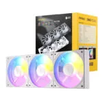 Antec C120 Case Fan με ARGB Φωτισμό και Σύνδεση 3-Pin / 4-Pin PWM 3τμχ Λευκό