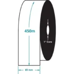 Zebra 04800BK08945 Αυτοκόλλητες Ετικέτες σε Ρολό για Εκτυπωτή Ετικετών