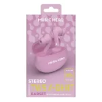 SBS Music Hero X-Beat In-ear Bluetooth Handsfree Ακουστικά με Θήκη Φόρτισης Ροζ
