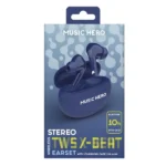 SBS Music Hero X-Beat In-ear Bluetooth Handsfree Ακουστικά με Θήκη Φόρτισης Μπλε