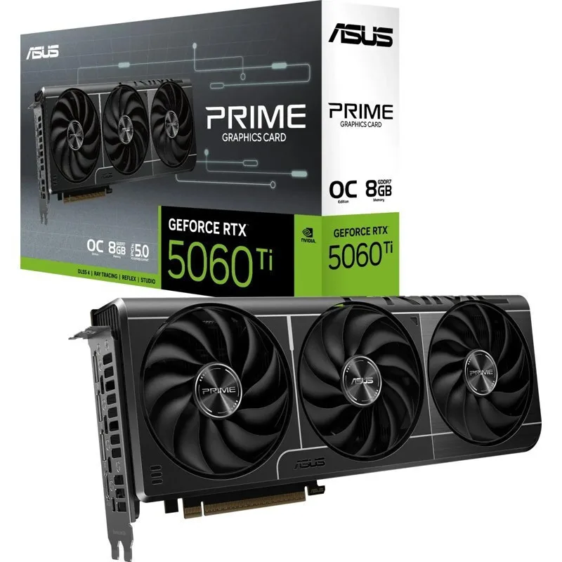 Asus GeForce RTX 5060 Ti 8GB GDDR7 Prime OC Edition Κάρτα Γραφικών 90YV0MP0-M0NA00 - Image 1