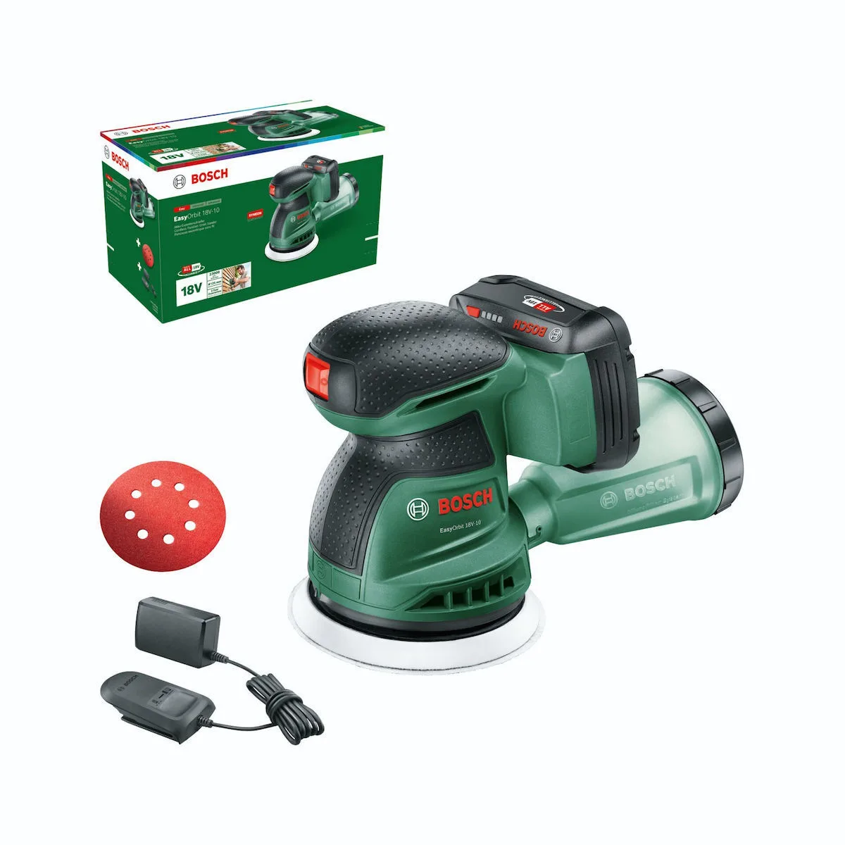 Bosch EasyOrbit 18V-10 Έκκεντρο Τριβείο 125mm Μπαταρίας 18V 1x2Ah με Σύστημα Αναρρόφησης - Image 1