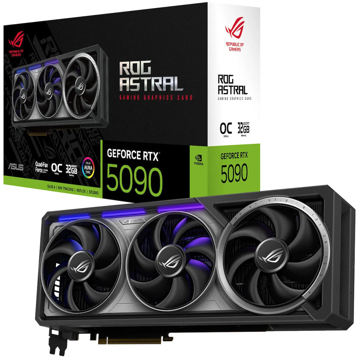 Asus GeForce RTX 5090 32GB GDDR7 Astral OC Edition Κάρτα Γραφικών 90YV0LW0-M0NA00 - Image 1
