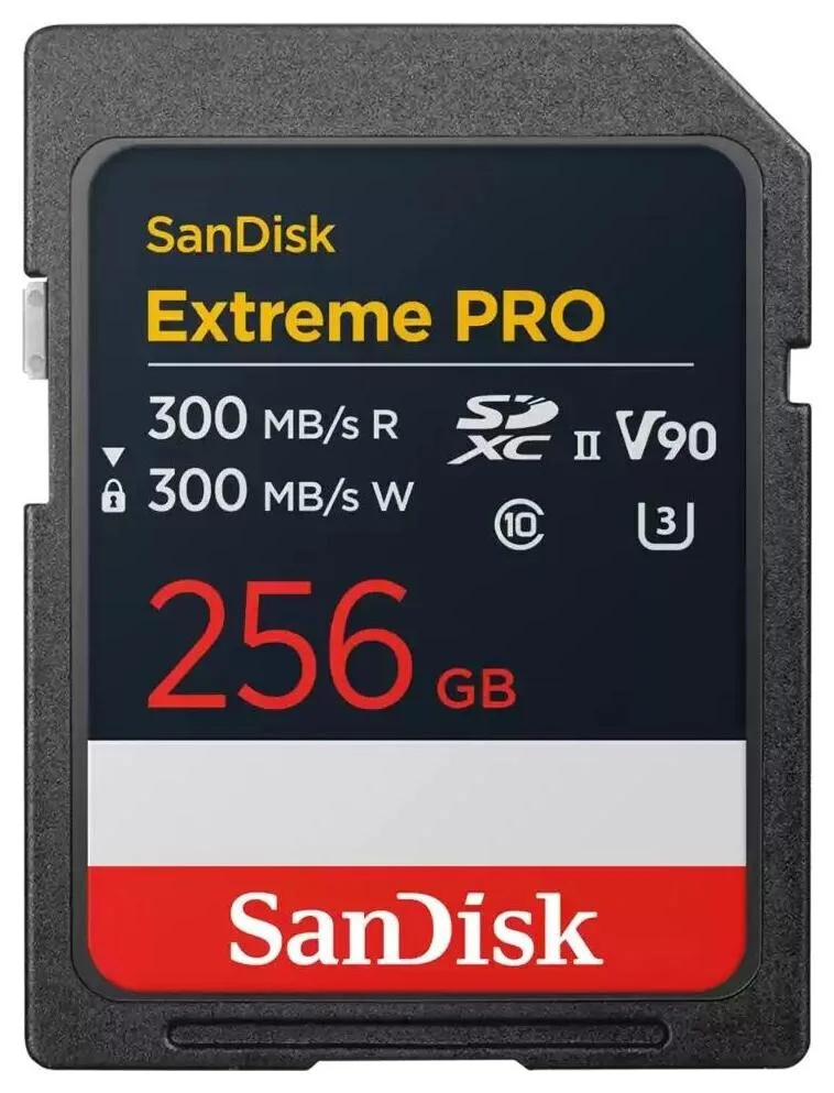 Sandisk Sdxc 256gb Extreme Pro Uhs-ii V90 8k 300mb/s - Image 1
