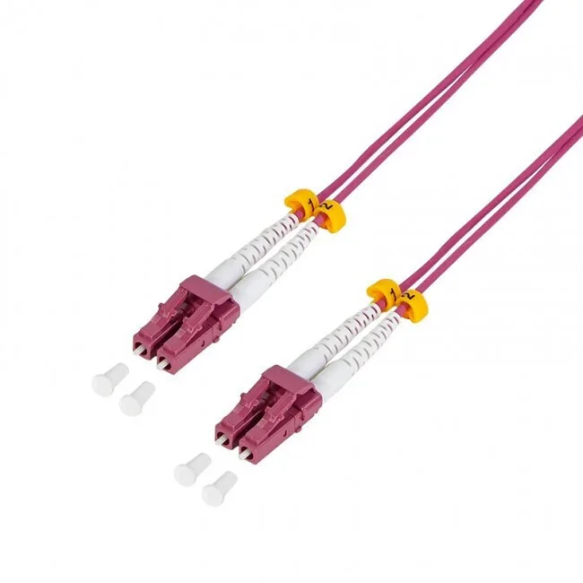 20250430103424_a2f53938 LogiLink Καλώδιο Οπτικής Ίνας LC-LC 2m Μωβ 1τμχ (FP4LC02) - Image 1