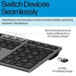 HP 720 Multi-Device Ασύρματο Bluetooth Σετ Πληκτρολόγιο & Ποντίκι International English