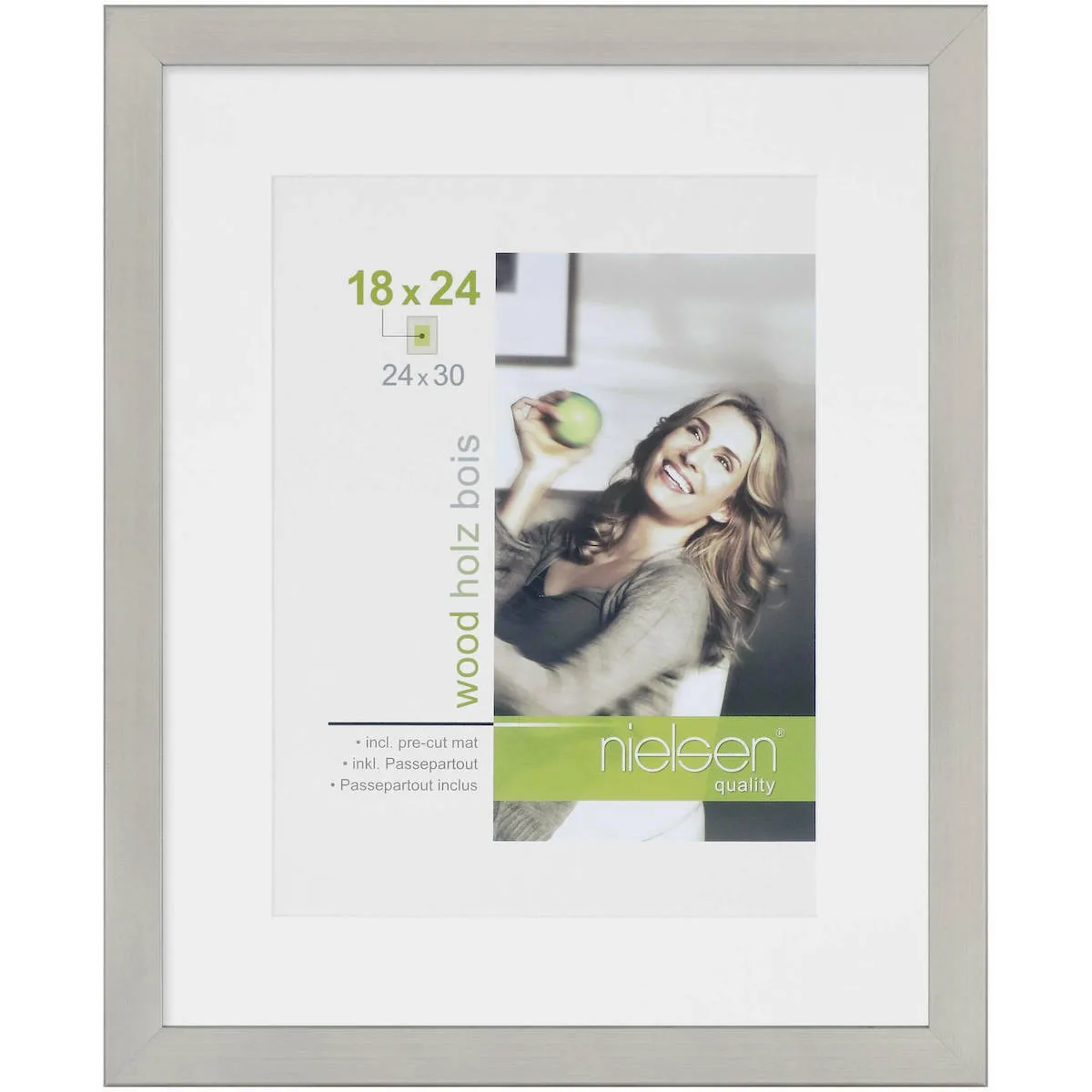 20250430151706_nielsen_korniza_xylini_24x30cm_8988010 Nielsen Κορνίζα Ξύλινη με Γκρι Πλαίσιο 8988010 - Image 1