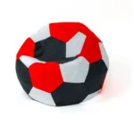 Πουφ Σκαμπό Αδιάβροχο White-Black-Red 120x120cm