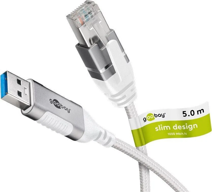 Goobay U/UTP Καλώδιο Δικτύου Ethernet 5m Λευκό 1τμχ 74381 - Image 1