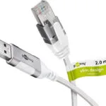 Goobay U/UTP Καλώδιο Δικτύου Ethernet 2m Λευκό 1τμχ 74379