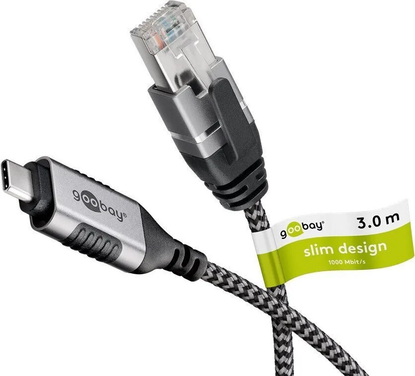 Goobay Μετατροπέας USB-C male σε Ethernet male Ασημί 1τμχ 74404 - Image 1