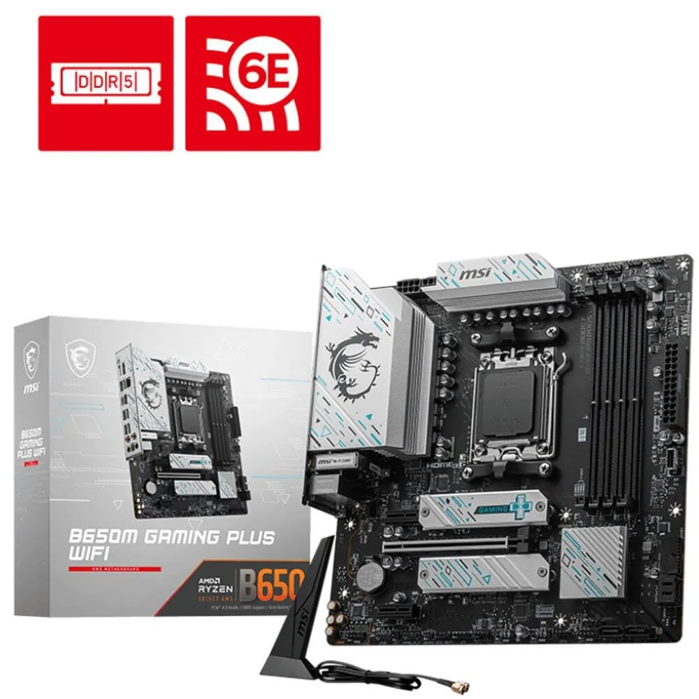 MSI B650M Gaming Plus WIFI Motherboard Micro ATX με AMD AM5 Socket 7E24-001R - Image 1