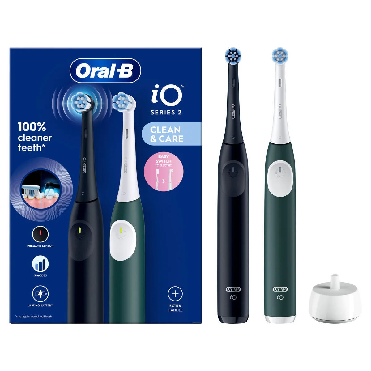 20250505124340_oral_b_io_series_2_ilektriki_odontovourtsa_me_aisthitira_piesis_kai_thiki_taxidiou_night_black_forest_green Oral-B iO Series 2 Ηλεκτρική Οδοντόβουρτσα με Αισθητήρα Πίεσης και Θήκη Ταξιδίου Night Black / Forest Green - Image 1