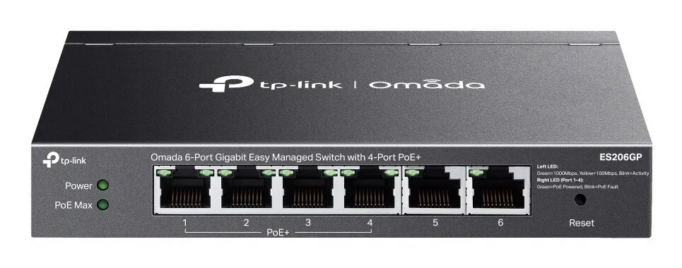 20250505145611_tp_link_omada_es206gp_managed_l2_poe_switch_me_6_thyres_ethernet TP-LINK Omada ES206GP v1 Managed L2 PoE+ Switch με 6 Θύρες Ethernet - Image 1