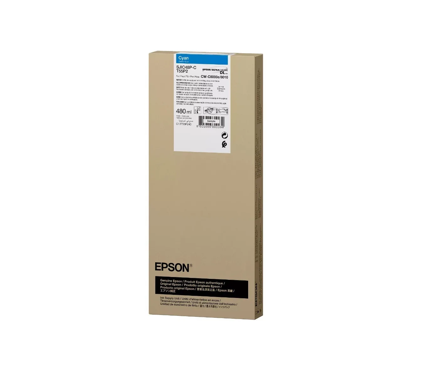 20250507120554_b6edefe7 Epson SJIC48P-C Γνήσιο Μελάνι Εκτυπωτή InkJet Κυανό (C13T55P240) - Image 1