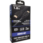 Innohit Cable HDMI male - HDMI male 1.8m Μαύρο