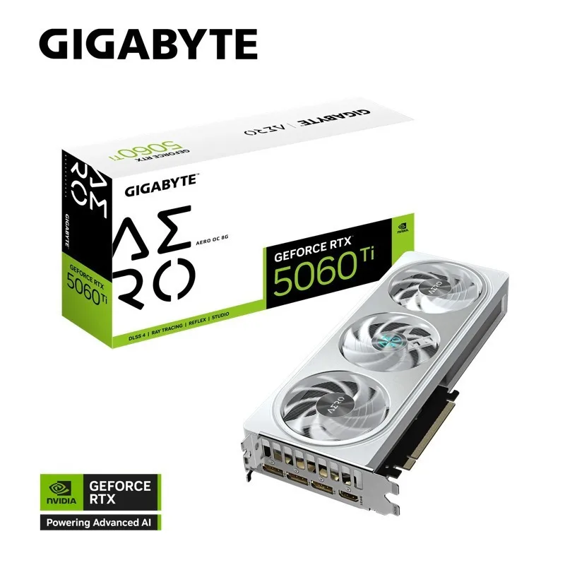 Gigabyte GeForce RTX 5060 Ti 8GB GDDR7 Aero OC White Κάρτα Γραφικών GV-N506TAERO OC-8GD - Image 1