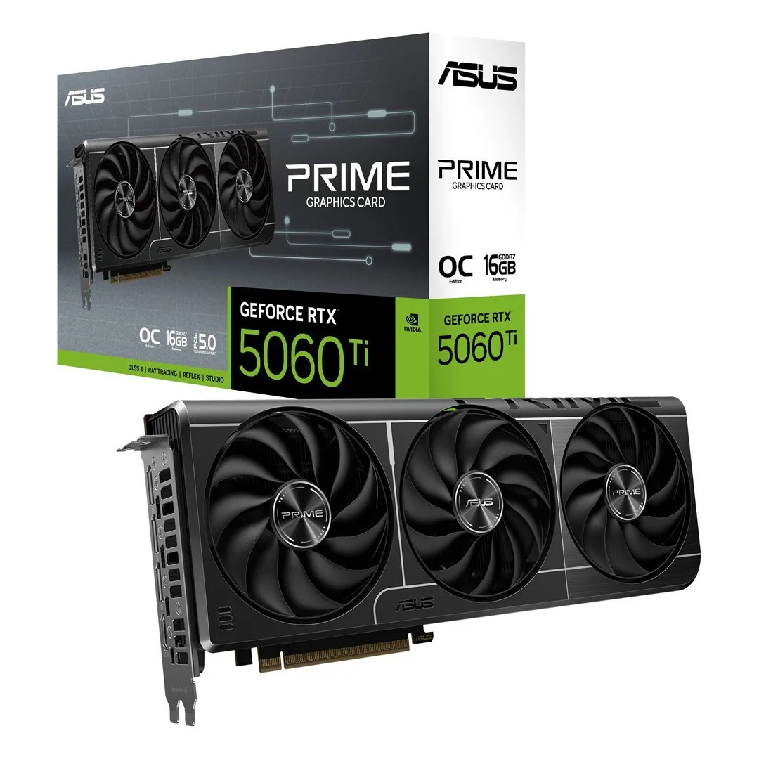 Asus GeForce RTX 5060 Ti 16GB GDDR7 Prime OC Κάρτα Γραφικών 90YV0MH2-M0NA00 - Image 1