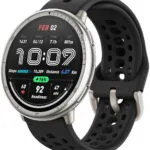 Amazfit Active 2 Stainless Steel 44mm Smartwatch με Παλμογράφο (Μαύρο)