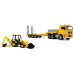 Bruder MAN TGA Tieflader με JCB MIDI Baggerlader Φορτηγό 1:16 Αγροτικό για 3+ Ετών